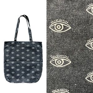 Eye Print Black Tote Bag